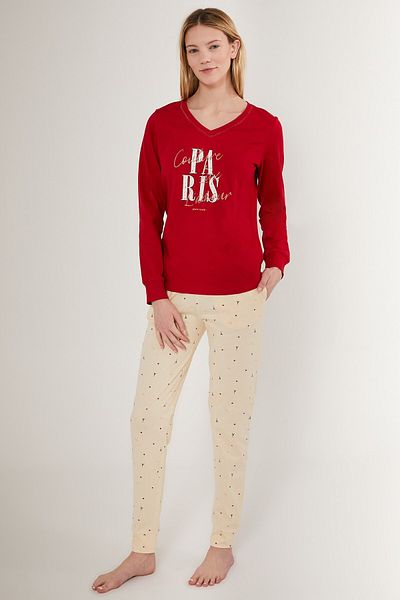 Pierre Cardin Set de pijamale cu mânecă lungă pentru femei Paris