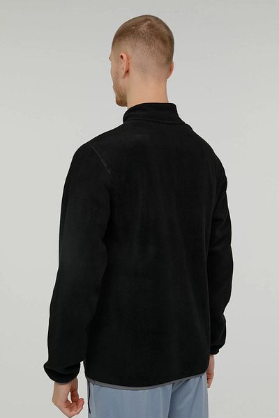 lumberjack Half Zipper Zack Black Men's Fleece 2W7LMP1023PR