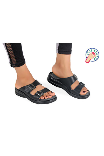 Fullbalance Çift Tokalı Terlik (İÇ TABANI ÇIKABİLİR)