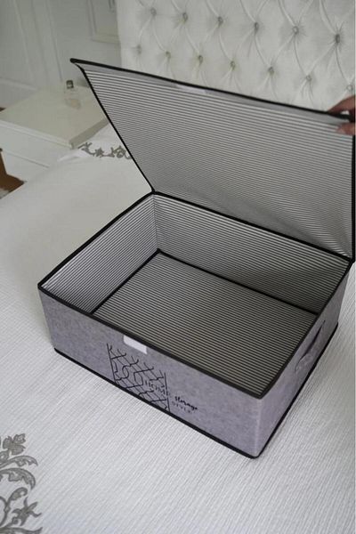 Flosoft Αποθήκευση αποθήκευσης τσόχα, Organizer πολλαπλών χρήσεων Κουτί με καπάκι 50x40x19 cm