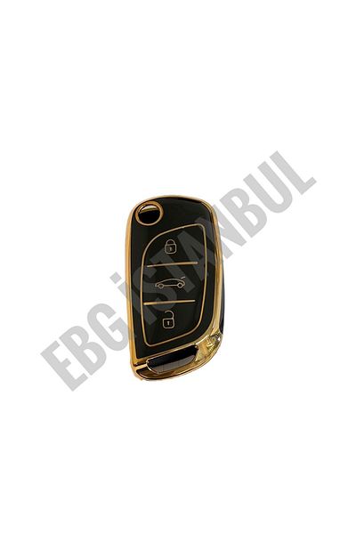 EBG İSTANBUL Peugeot 301 Citroen C4 C-elysee DS3 DS4 Black Auto Key Remote Control Case Cover Auto