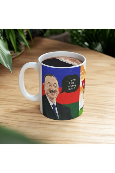 sıradışıhediyem Az?rbaycan azerbaycan temalı bayrağı kupa bardak
