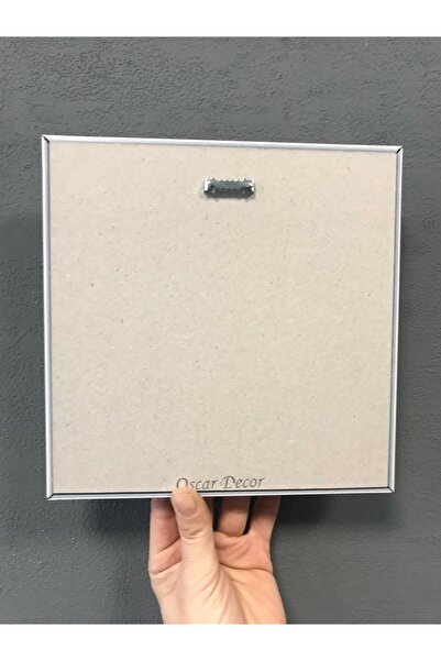 Oscar Stone Decor Pembe Ebru Sanatı Çerçeveli Taş Tablo 20 x 20 cm