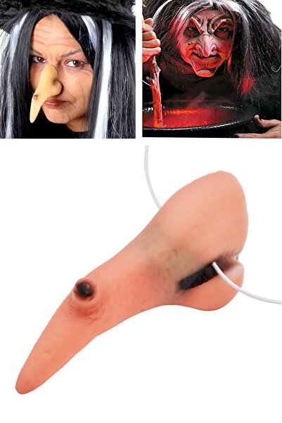 Parti dolabı Halloween Partisi Cadı Burnu, Cadılar Bayramı Plastik Burun Kostüm Aksesuarı