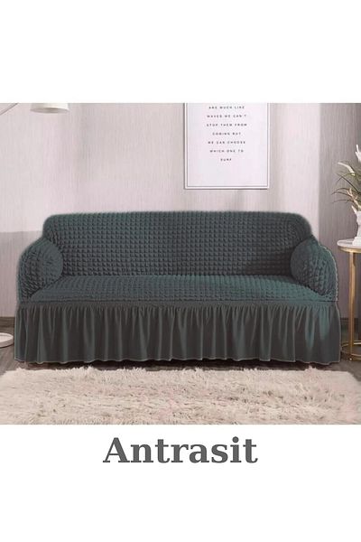 FurkanTicaret 3-Piece Elastic and Flexible Wrap Fabric Sofa and Sofa Set