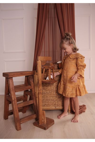 pommelly baby MELLY MELLY ANNIE MUSTARD DRESS