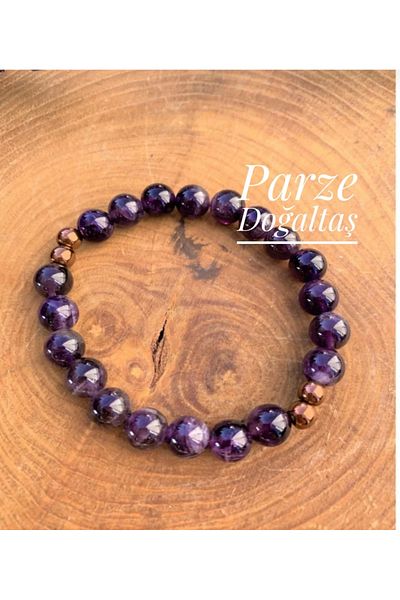 parze doğaltaş Amethyst Bracelet - Stylish and Comfortable
