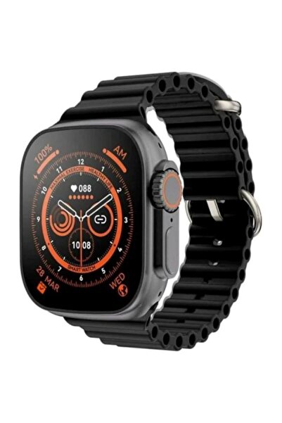 Wolves Akıllı Saat T800 Ultra Smart Watch Siyah 45mm 1,99inch