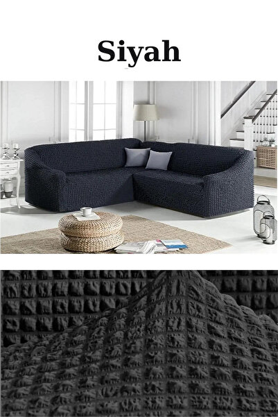 Genel Markalar Bürümcük kumaş Eteksiz L köşe koltuk örtüsü 1 adet Esnek Lasti...