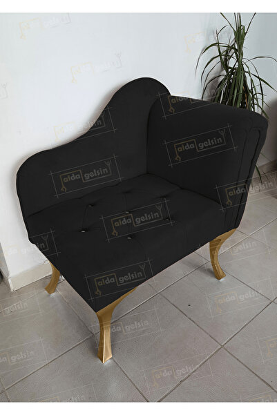 aldagelsin Yeni Model Ters Kol Tekli Köşe Koltuğu Josefin Bench Gold Ayak