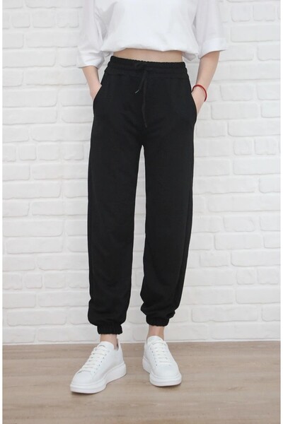 THE WHITE Pantaloni de sport unisex din cauciuc negru