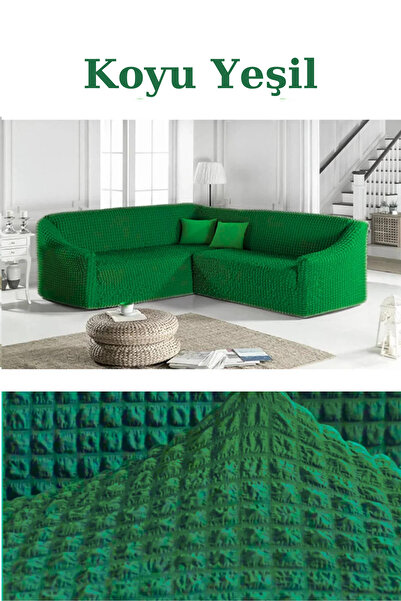 FurkanTicaret Bürümcük kumaş, eteksiz L köşe koltuk örtüsü. 1 adet esnek, las...