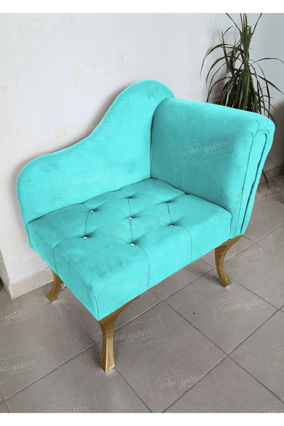aldagelsin Yeni Model Ters Kol Tekli Köşe Koltuğu Josefin Bench Gold Ayak