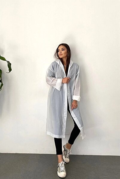 Orvila Eva Αδιάβροχο Μακρύ Αδιάβροχο Unisex - Γυναικείο Ανδρικό κουκούλα με κουκούλα Στάνταρ μέγεθος