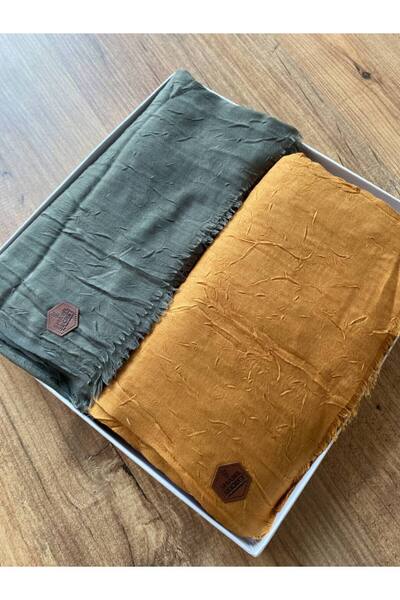 Nilbutik SHAWL SECRET 2 Lİ BAMBU KRAŞ ŞAL