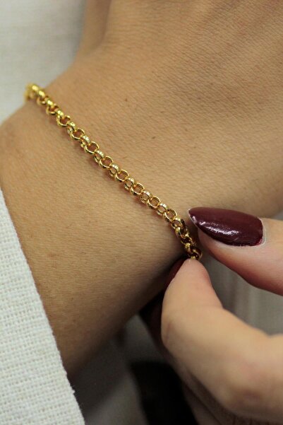 DİAMİNE PIRLANTA 14 Ayar Altın Kalın Doç Zincir Bileklik