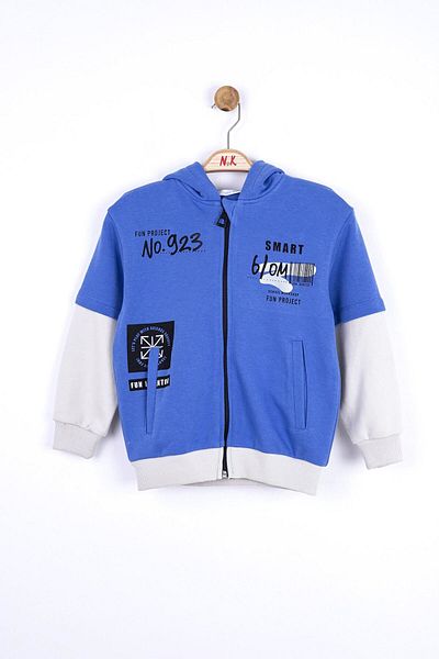nk kids Cardigan de lucru cu fermoar pentru băieți, albastru 45518