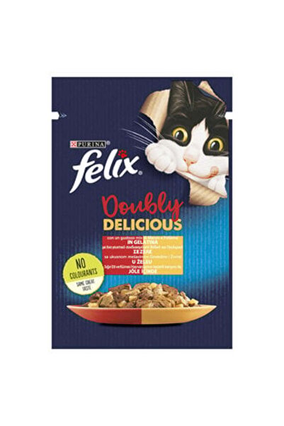 FELIX Çifte Lezzet Etli Tavuklu Yaş Mama 85G ( 1 ADET )