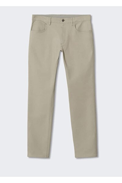 MANGO Man Dar Kesim Denim Görünümlü Serj Pantolon