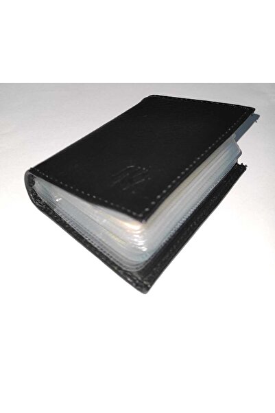 firdevsi hobi πορτοφόλι από γνήσιο δέρμα κάθετης διάφανης κατασκευής