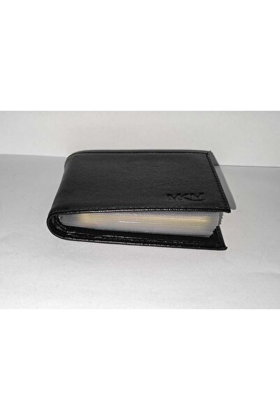 firdevsi hobi real leather horizontal transparent card holder wallet