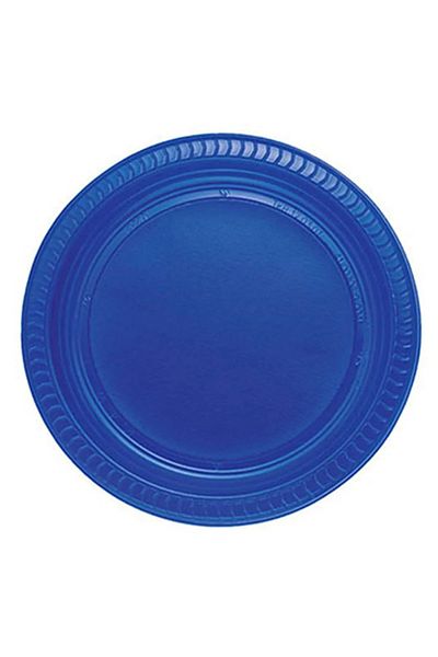 party mix Navy Blue Plastic Plate 22cm 25pcs Birthday Navy Blue Party Plate