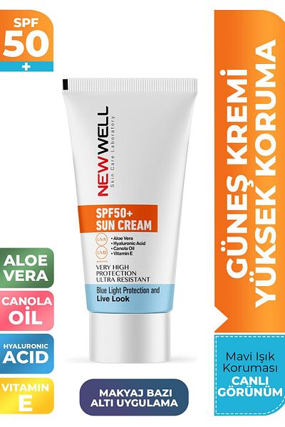 New Well Anti-Blemish High Protection SPF 50+ Aloe Vera Sun Cream 50ml DKProduct1206