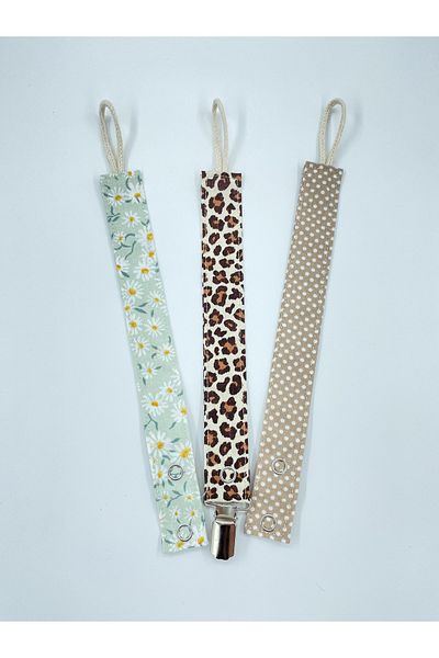 Le Petite Histoire Pacifier Hanger - Pacifier Chain 100% Cotton - Washable