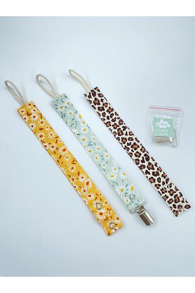 Le Petite Histoire Pacifier Hanger - Pacifier Chain 100% Cotton - Washable