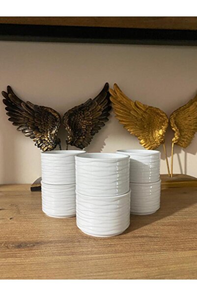 ZAGİ 6'lı Porselen Dekorlu Derin Tatlı Kasesi