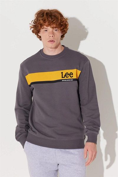 Lee L232501 003 Anthracite Men's Crew Neck Sweatshirt
