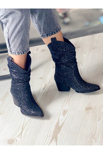 irmona TOKYO SİYAH TAŞLI KÖRÜKLÜ DALLAS KISA BOT