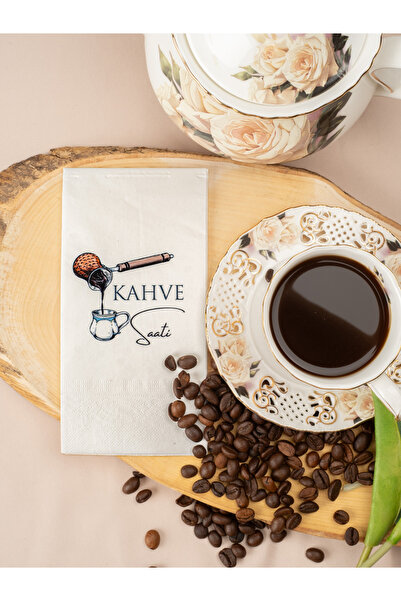 Rima Tasarım Kahve Saati Sunum Peçetesi 20li