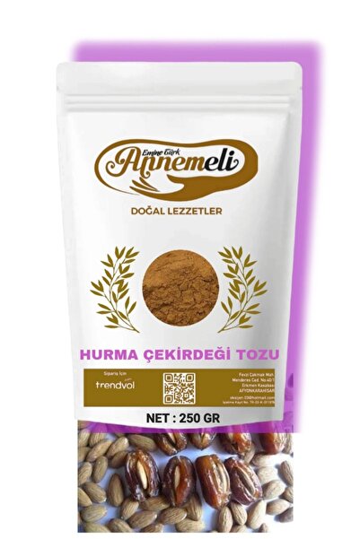 EMİNE TÜRK ANNEMELİ 250 GR HURMA ÇEKİRDEĞİ TOZU (UNU) %100 DOĞAL HAFTALIK TAZ...