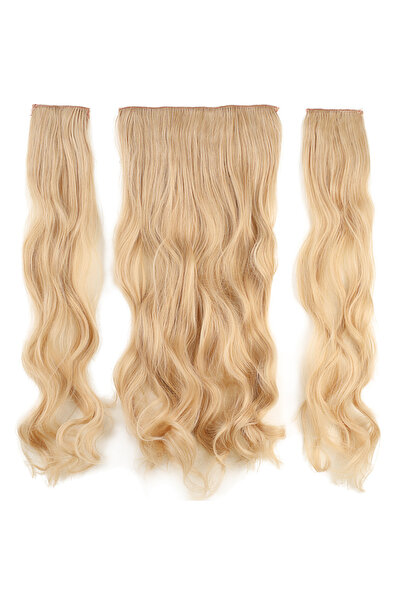 Marpessa Fiber Sentetik Dalgalı Yarım Ay + 2 Yan Çıt Çıt - Balköpüğü Beyaz Pl...