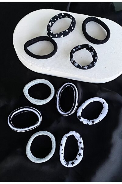 NİLZ 10 Pieces Mixed Color Star Detailed Rubber Buckle