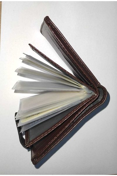 firdevsi hobi leather look horizontal snap card holder wallet