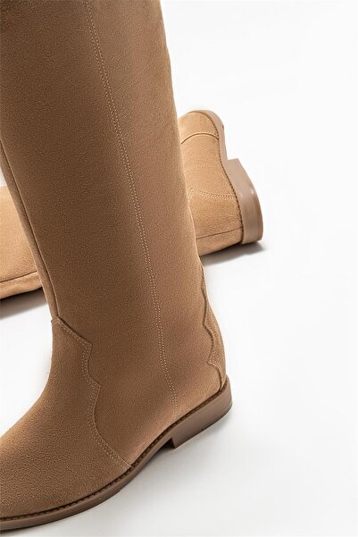 Elle Shoes Ταν Δερμάτινα Γυναικεία Μποτάκια Western