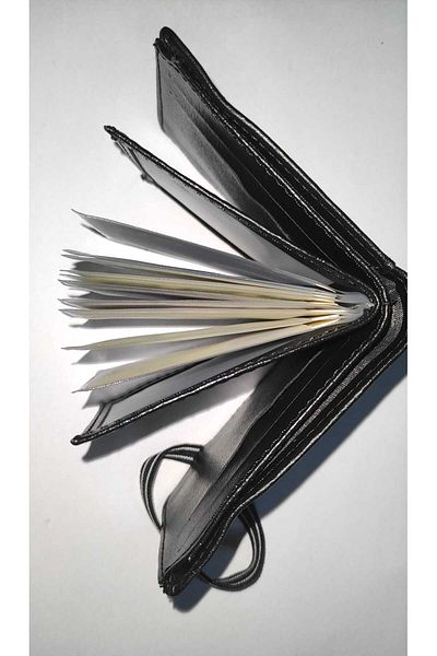 firdevsi hobi leather look horizontal rubber card holder wallet
