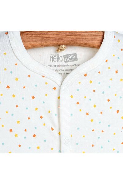ebebek Hello Baby Hellobaby Newborn Baby Little Star Jumpsuit with Gloves - Hat Set of 2 Unisex
