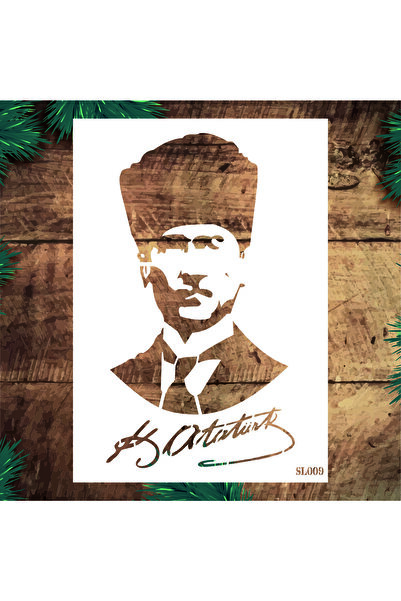 STENCİLTASARIM Stencil Tasarım SL009 Atatürk- Dekoratif Duvar, Fayans Ve Eşya...