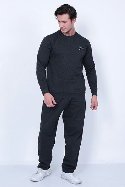 Lukitus Σετ ανδρική αθλητική φόρμα Crew Neck 2 Thread
