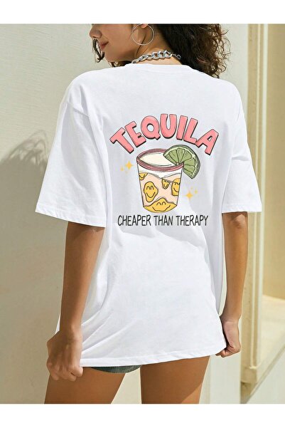 Adrift Tricou oversize cu desene animate și design grafic Seria Cartoon/Lette...