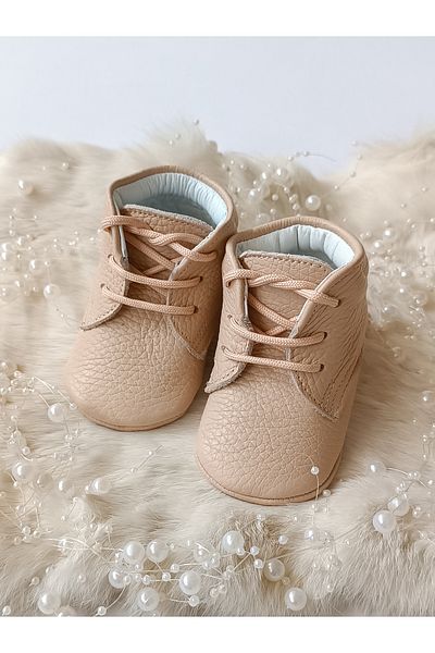 Hodore Genuine Leather Baby Boots Powder