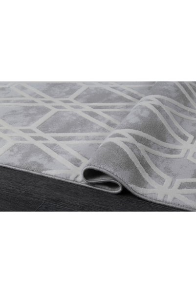 Anatolian Carpet Store KUVARS 5452B GRİ-KREM AKRİLİK MAKİNA HALISI