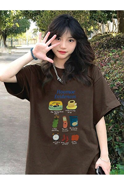 Adrift Καρτούν και γραφικό σχέδιο Oversize T-shirt Σειρά Cartoon/Letter κωδ.484