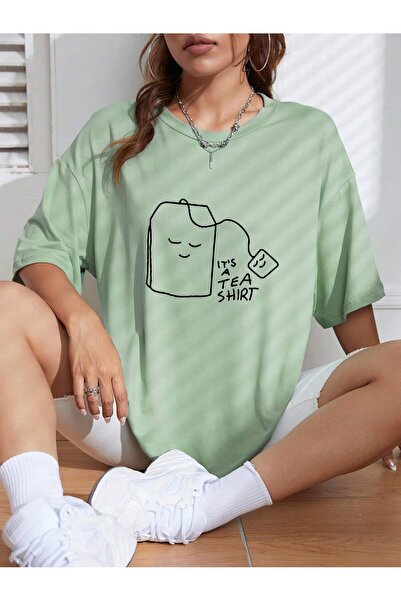 Adrift Desen animat și design grafic Tricou supradimensionat Seria Cartoon/Le...