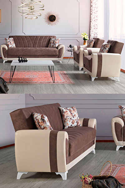 Eymense Defne Çekyatlı Koltuk Takımı 3+3+1+1