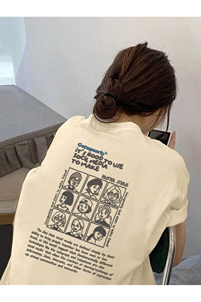 Adrift Desen animat și design grafic Tricou supradimensionat Seria Cartoon/Le...