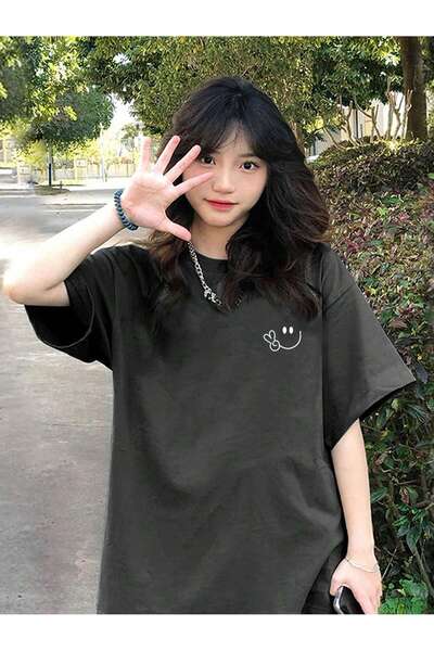 Adrift Desen animat și design grafic Tricou supradimensionat Seria Cartoon/Le...